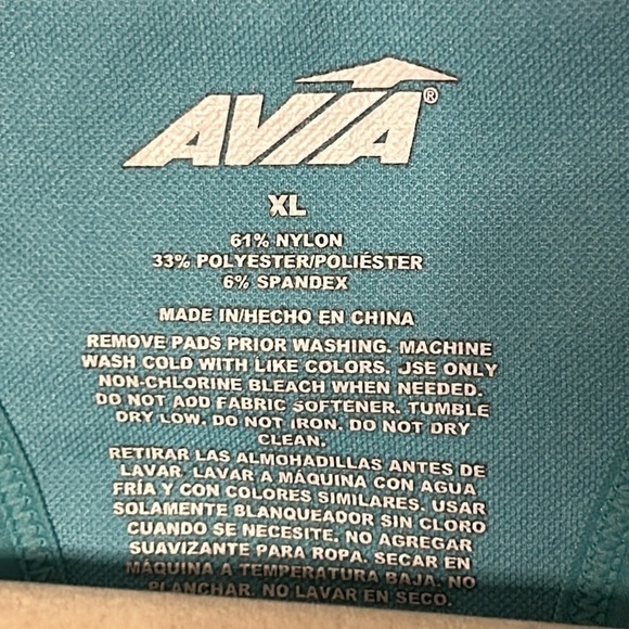 Avia Turquoise Sports Bra Size XL - Picture 3 of 5